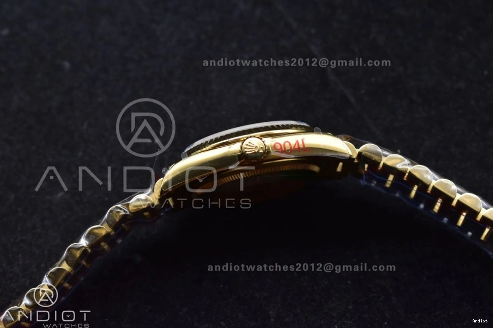 Dial President Gold (Gain Edition Steel vr3255 Bracelet with DayDate QF Mark 36 on Weight) V5 YG Roman Best 904L 0309